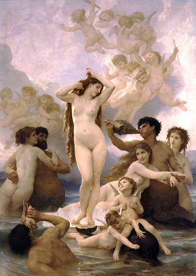 картинка №14  рождение Венеры, живопись эротика