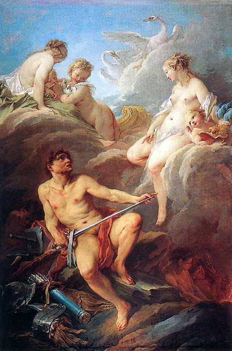 картинка №41  голый воин с мечом и голой женщиной, живопись эротика