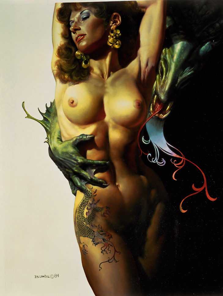 картинка №90  монстр обнимающий голый женский торс. Валежио, живопись эротика