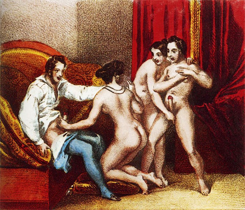 свингеры 18-го века, картинка эротической живописи