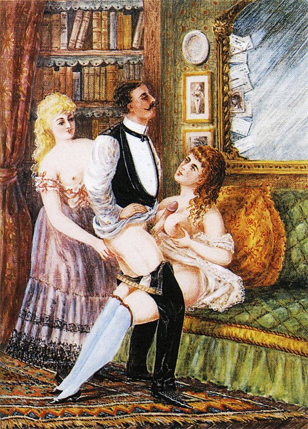 секс между больших грудей в домашней обстановке зажиточного горожанина, картинка эротической живописи
