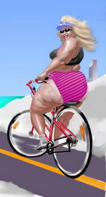 дамский велосипед, порно рисунок 010