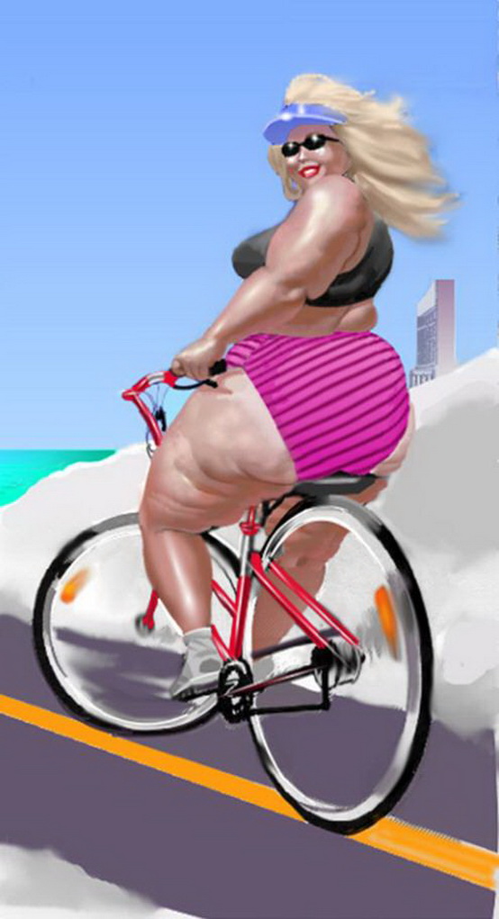 дамский велосипед, картинка с эротическим рисунком