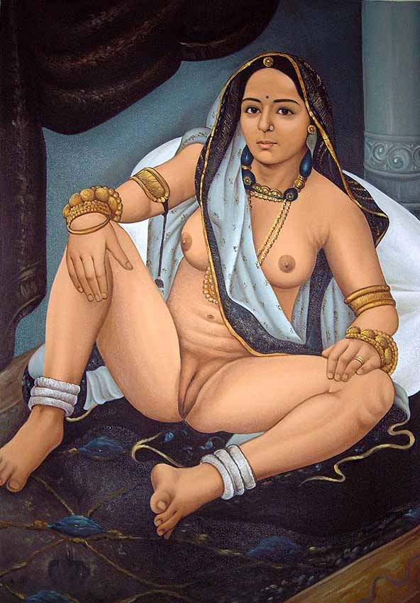 Индийская богиня, картинка в жанре ню