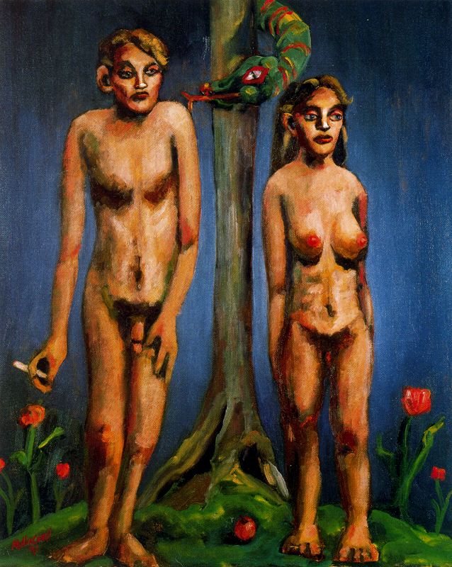 Адам и Ева, картинка секса в живописи и рисунках