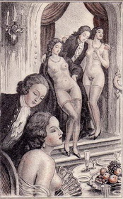 голая женщина на эротической гравюре 018