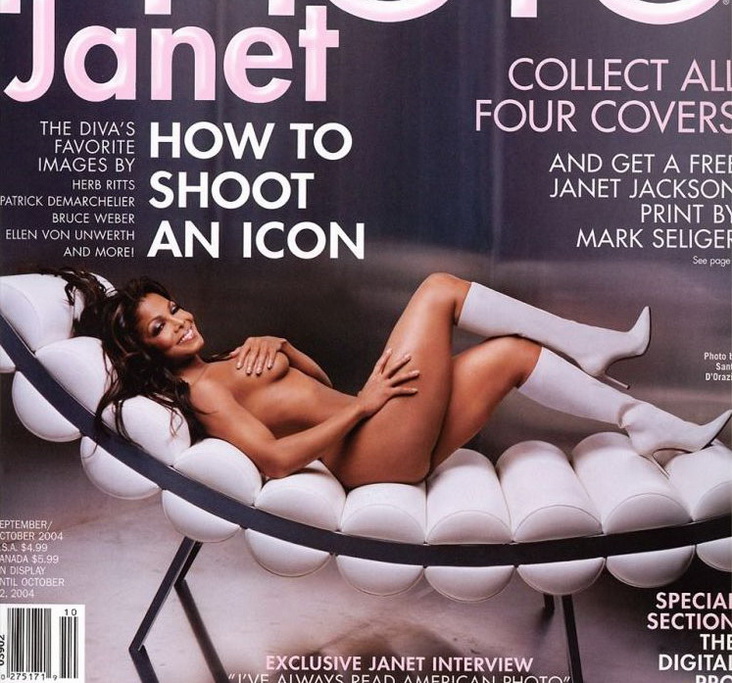 012 эротическое фото,  Джанет Джексон с голой грудью во время эротической фотосессии 