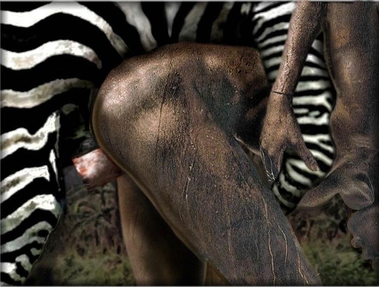 член зебры в вагине африканской женщины