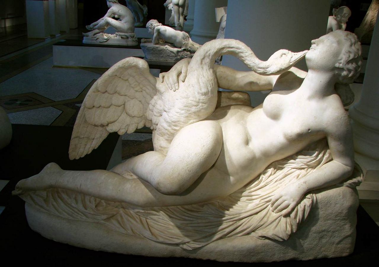 скульптура секса Леды с лебедем