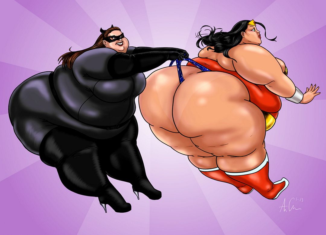 очень жирные супергероини, рисунок эротика толстые