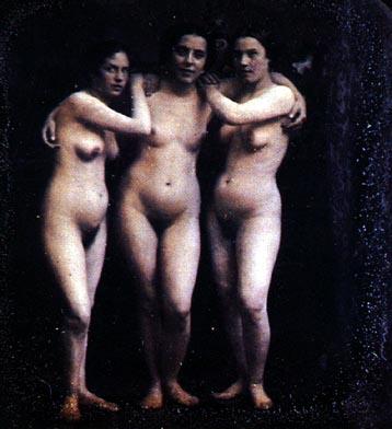 Три голых коротконогих и толстых грации, ретро порно фото