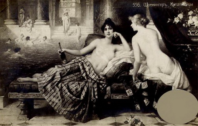 римские термы, картинка с эротическим рисунком