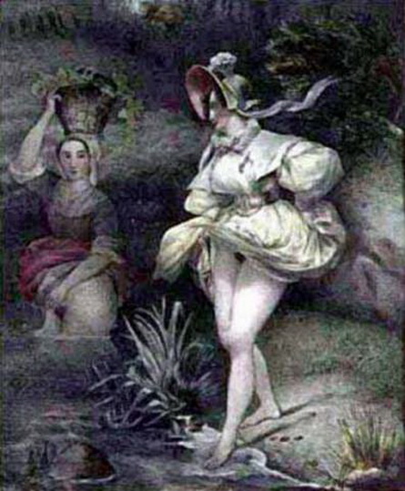 купальщица, картинка с эротическим рисунком