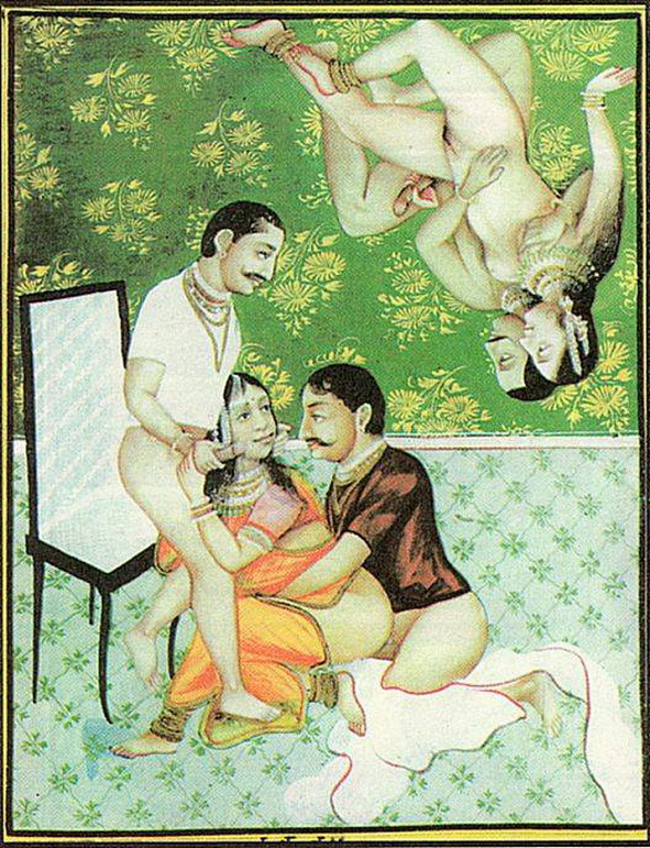 индийская миниатюра, картинка с эротическим рисунком