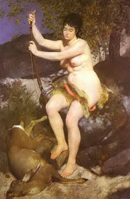 толстая голая охотница с луком, секс в живописи 9