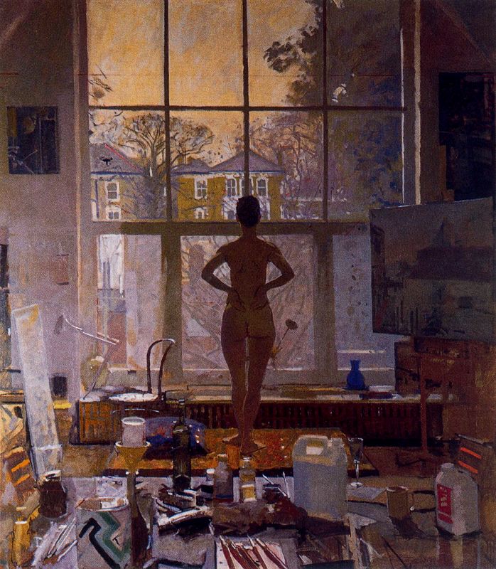 женщина без трусов в сумерках у окна, картинка секса в живописи и рисунках