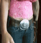 анимационная картинка, девушка с огромной грудью в кофточке, гиф с сиськами