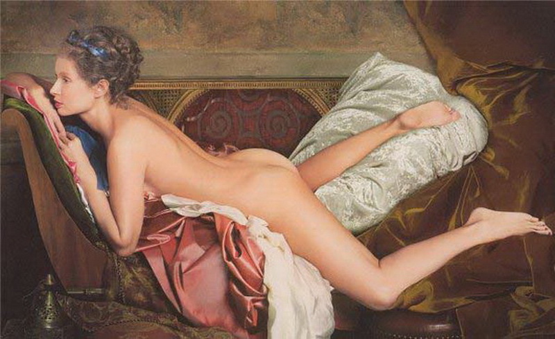 030 эротическое фото,  голая ретро знаменитость Эвелина Бледанс в сексе 