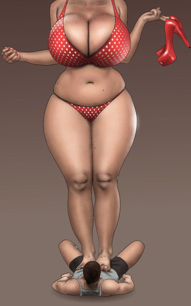 огромная толстая тетка стоит на груди фитнес-тренера, порно рисунок голой толстой женщины