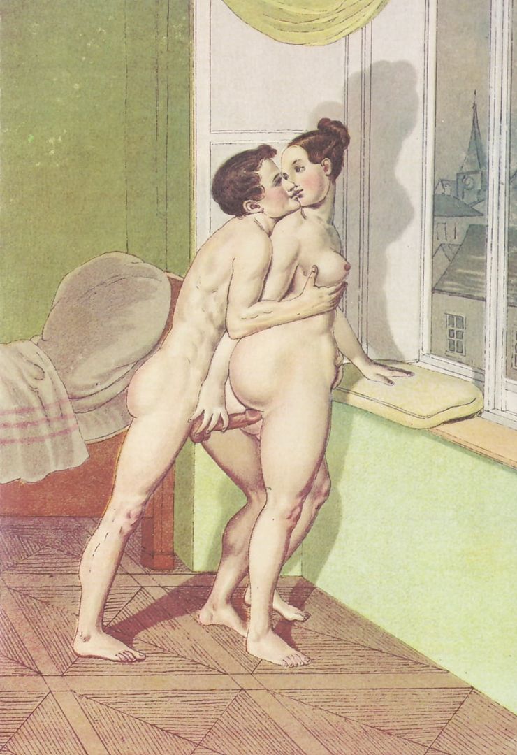 секс толстопопой парижанки у открытого окна, рисунок секса толстой