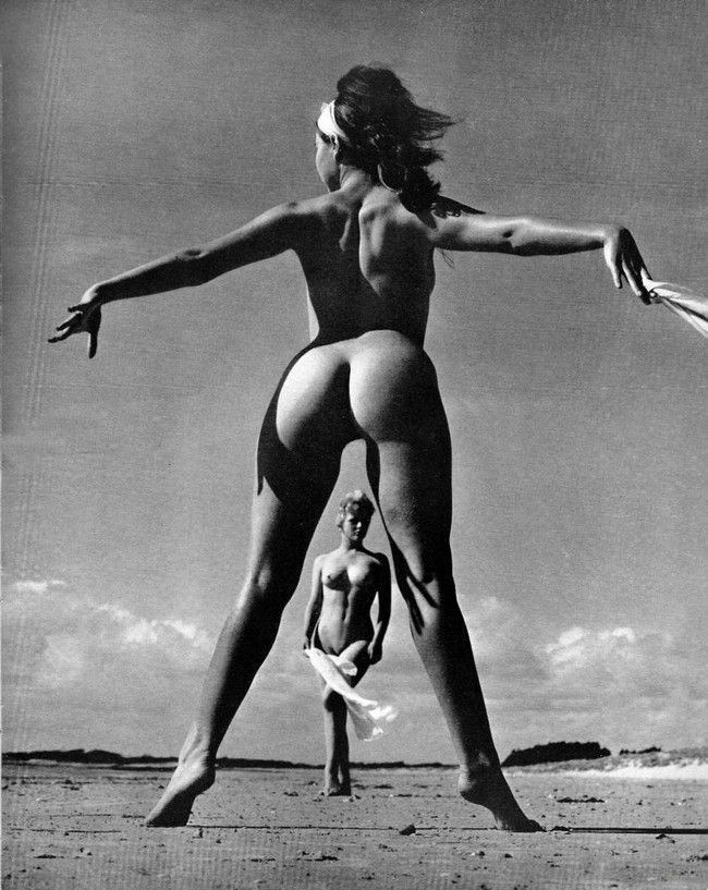 голые гимнастки на пляже, ретро немецкое порно фото